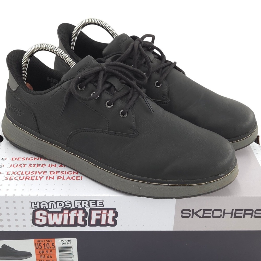 Skechers Hands Free Swift Fit Shoes Mens 10.5 Black Slip-in Walking Comfort